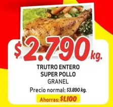 Trutro Entero Super Pollo Granel