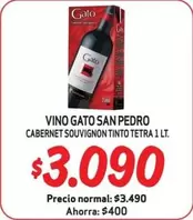 Gato - Vino San Pedro Cabernet Sauvignon Tinto Tetra