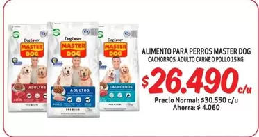 Master Dog - Alimento Para Perros Dog Cachorros, Adulto Carne Pollo