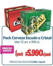 Escudo - Pack Cerveza O Cristal