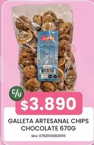 Galleta Artesanal Chips Chocolate