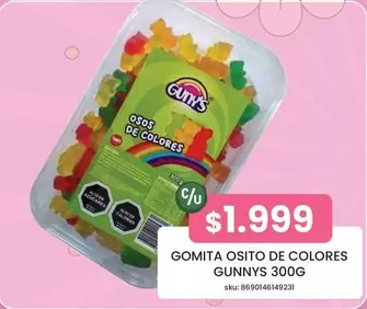 Gomita Osito De Colores 300g