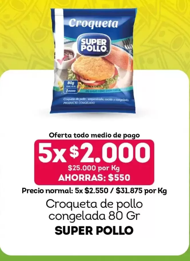 Súper Pollo - Croqueta De Pollo Congelada