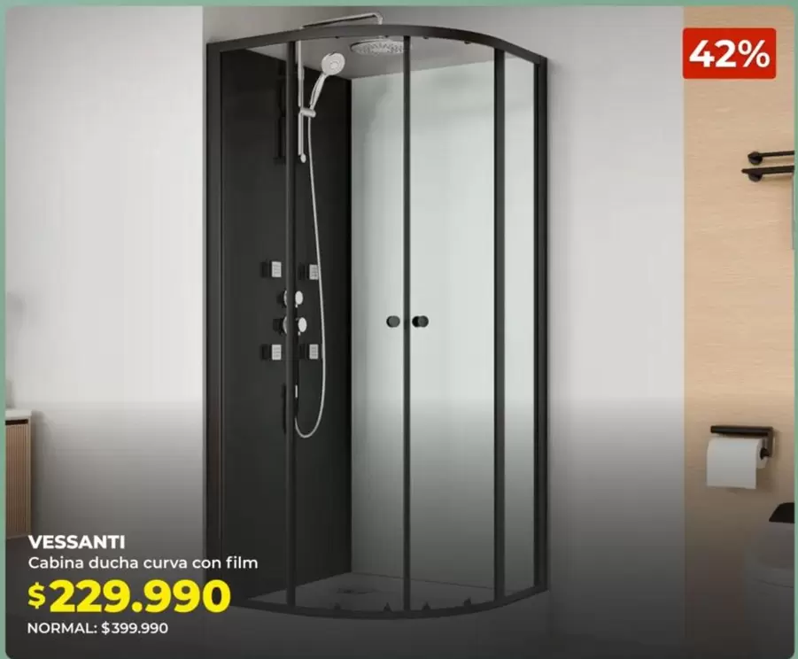 Vessanti - Calina Ducha Curva Con Film