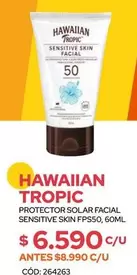 Hawaiian Tropic - Protector Solar Facial Sensitive Skin Fps50