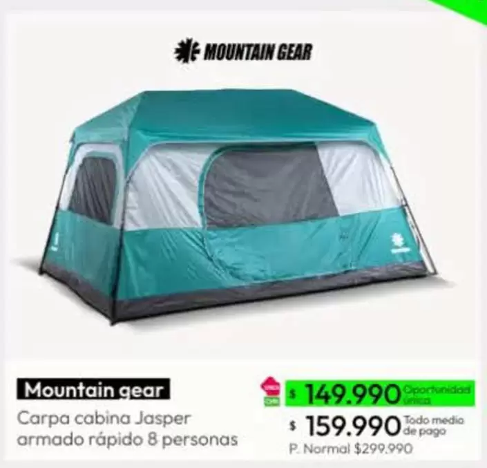 Gear - Carpa Cabina Jasper Armado Rapido 8 Personas