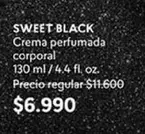 Sweet Black - Crema Perfumada Corporal