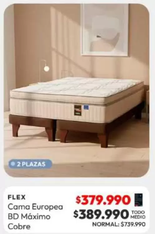 Flex - Cama Europea Bd Máximo Cobre