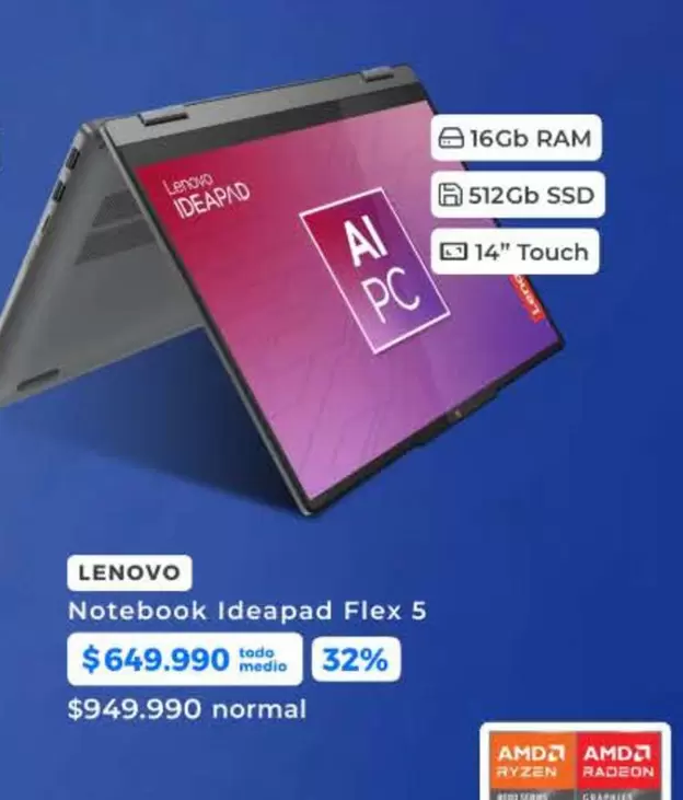 Lenovo - Notebook Ideapad Flex 5 5g