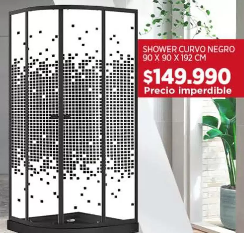 Shower Curvo Negro