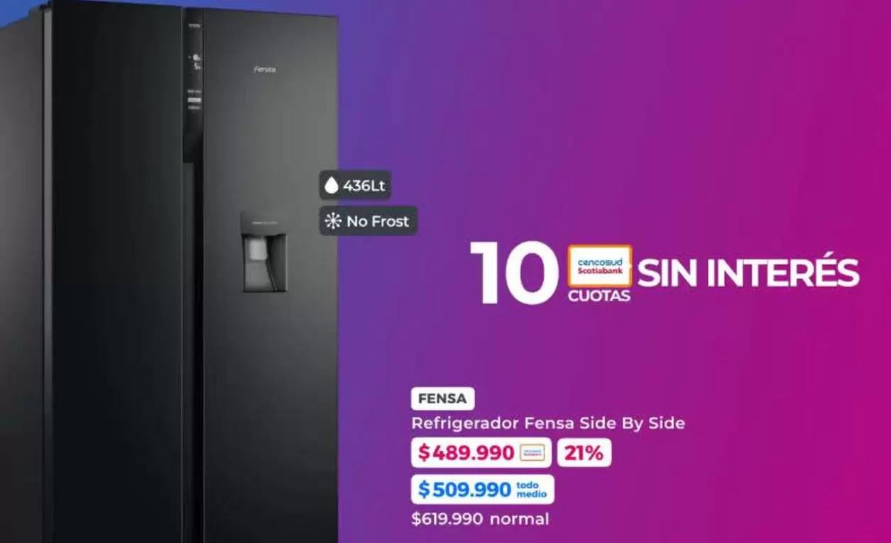 Fensa - Refrigerador Side By Side