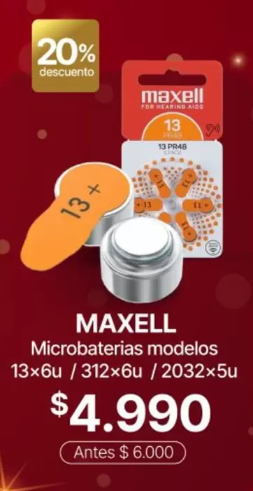 Maxell - Microbaterias Modelos