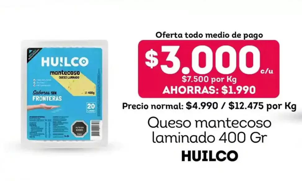 Huilco - Queso mantecoso laminado