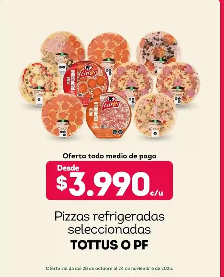 Tottus - Pizzas Refrigeradas Seleccionadas