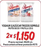 Soprole - Yoghur S/Azúcar Trozos  Frutos Secos Y Frutilla