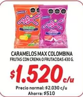 Colombina - Caramelos Max Frutas Con Crema O Frutacidas