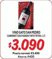 Gato - Vino San Pedro Cabernet Sauvignon Tinto Tetra