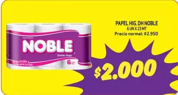 Noble - Papel Hig, Dh  6unx23mt
