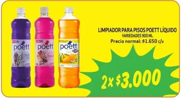 Poett - Limpiador Para Pisos Liquido