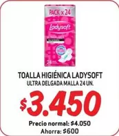 Ladysoft - Toalla Higienica Ultra Delgada Malla