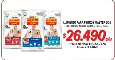 Master Dog - Alimento Para Perros Dog Cachorros, Adulto Carne Pollo