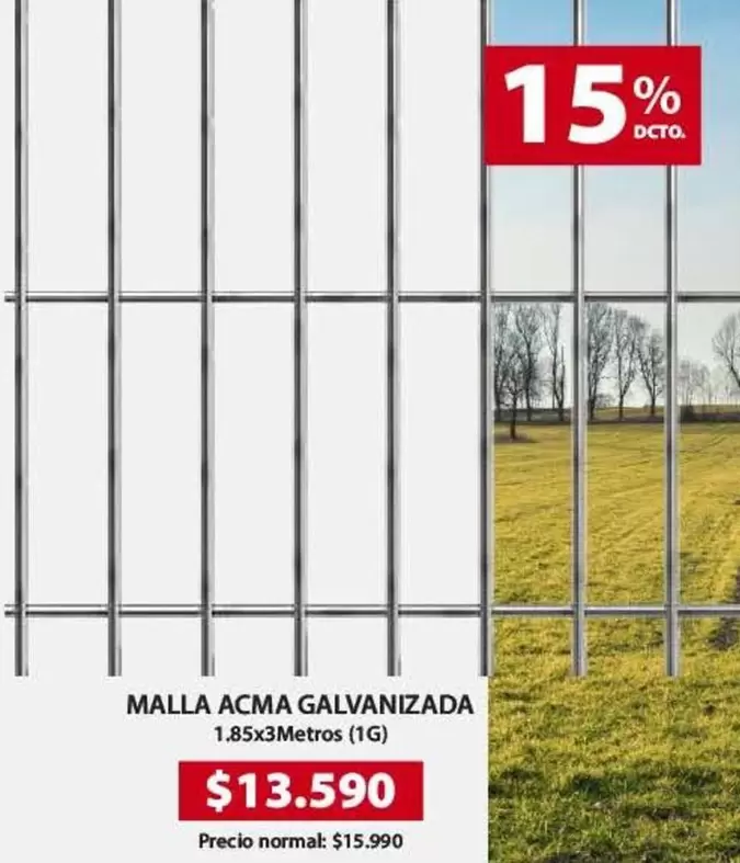 Malla Acma Galvanizada