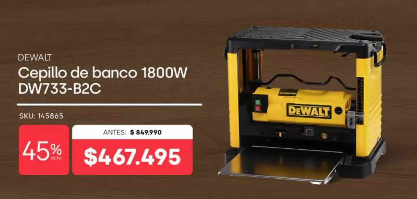 Dewalt - Cepillo De Banco 1800w DW733-B2C