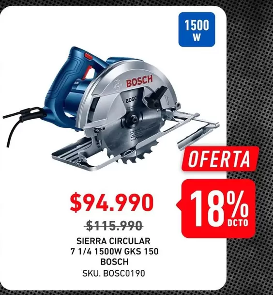 Bosch - Sierra Circular 7 1/4 1500w Gks 150