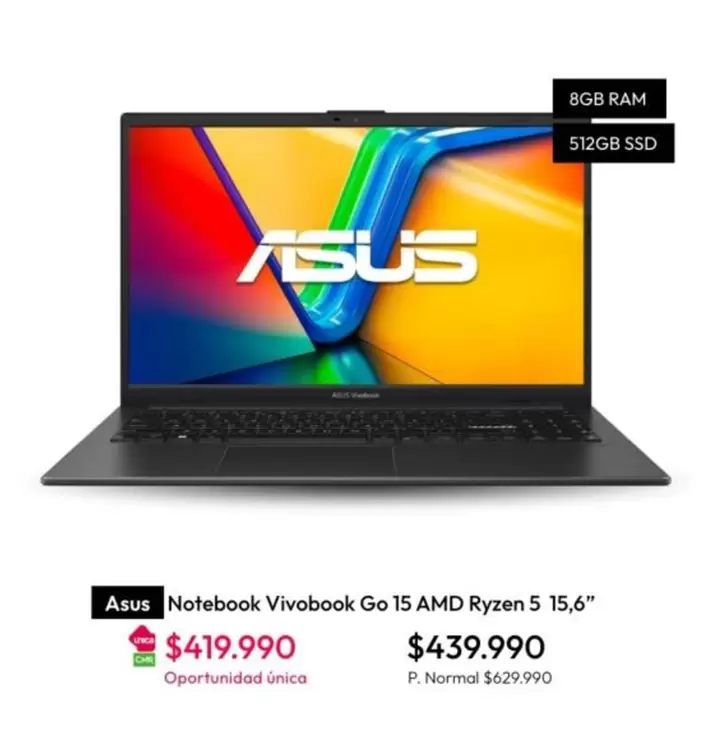 Asus - Notebook Go 15 AHD Ryzen 5 15.6"
