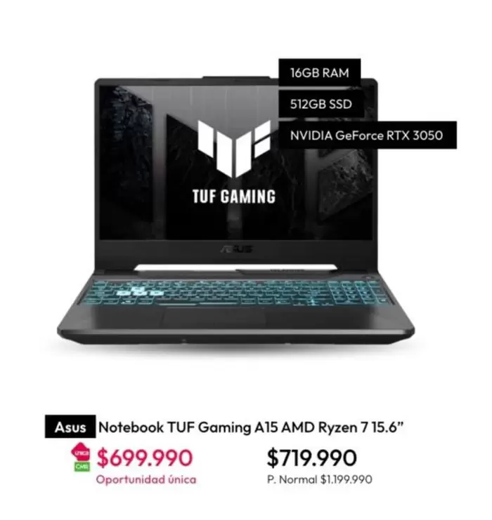 Asus - Notebook Gaming A15 Amd Ryzen 7 15.6"