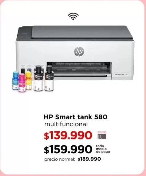 HP - Smart Tank 580 Multifuncional