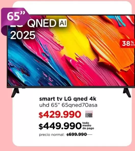LG - Smart Tv Qned 4k Uhd 65" 65qned70asa