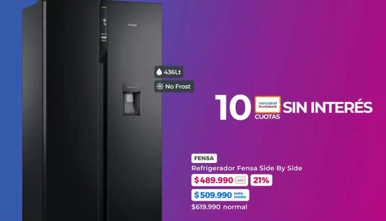 Fensa - Refrigerador Side By Sidec