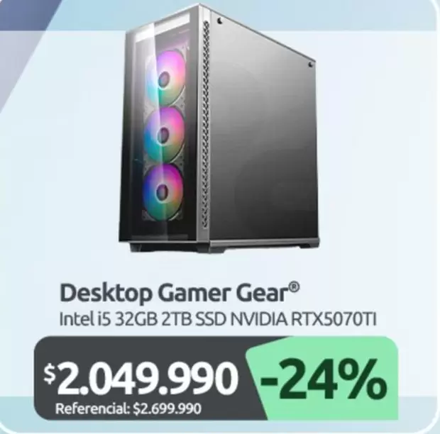 Intel - Desktop Gamer Gear  I5 32gb 2tb Ssd Nvidia Rtx5070ti