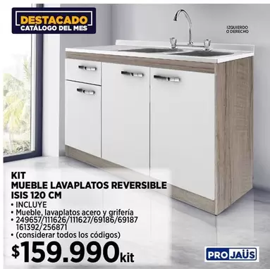 120 - Mueble Lavaplatos Reversible Isis  Cm