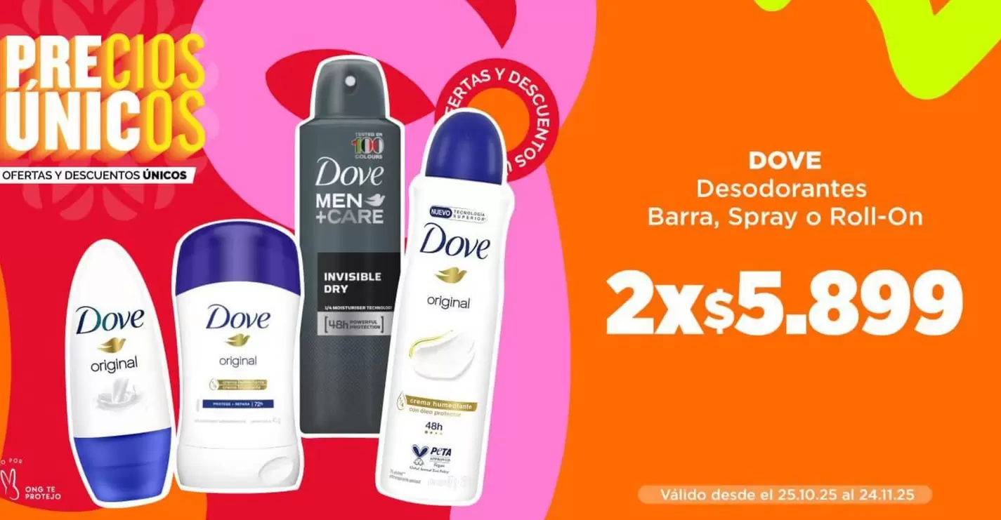 Dove - Desodorantes Barra, Spray O Roll-on