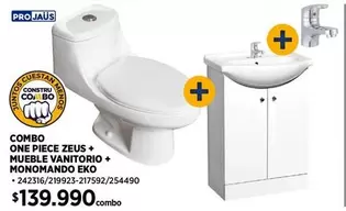 Combo One Piece Zeus + Mueble Vanitorio + Monomando