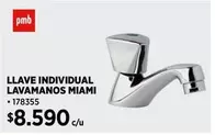 Llave Individual Lavamanos Miami