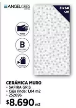 Cerámica Muro Safira Gris