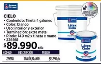 Williams - Contenido Tineta 4 Galones