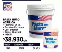 Sipa - Pasta Muro Acrílica