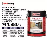 Chilcorrofin - Vitrolux 60 barniz alta resistencia