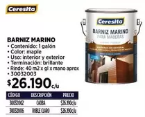 Ceresita - Barniz Marino