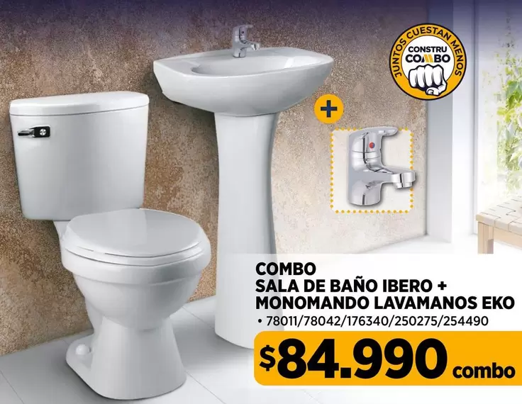 COMBO SALA DE BANO IBERO + MONOMANDO LAVAManos