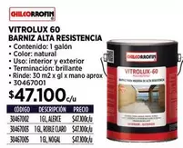 Chilcorrofin - Vitrolux 60 Barniz Alta Resistencia