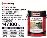 Chilcorrofin - Vitrolux 60 barniz alta resistencia