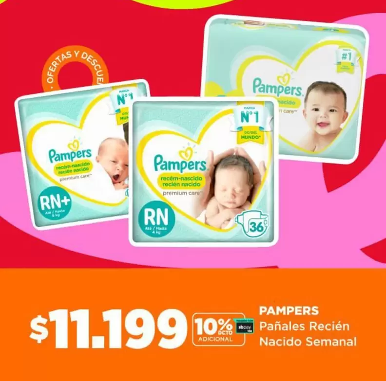 Pampers - Pañales Recien Nacido Semanal
