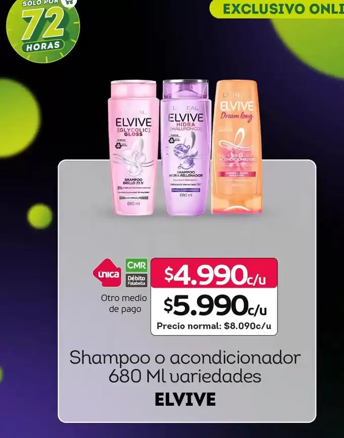 Elvive - Shampoo O Acondicionador