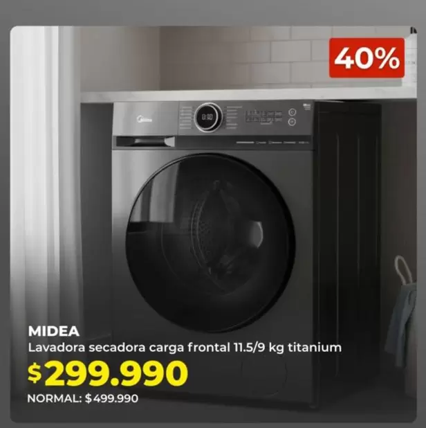 Midea - Lavadora Secadora Carga Frontal 11.5/9 Kg Titanium