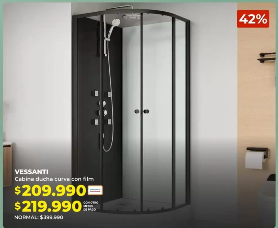 Vessanti - Cabina Ducha Curva Con Film